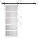 Renin 36 in. x 84 in. Easy Build 5-Lite Frosted Glass Barn Door with Hardware Kit BD062K01BW5TGE36084 - alternate 2